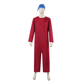Snow White (2025) Dwarf Red Jumpsuit Blue Hat Outfits Cosplay Costume